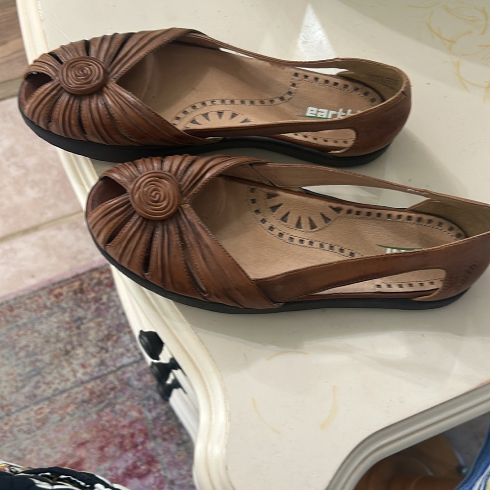 EARTH SZ9 LEATHER Brown Women's Shoes - Picture 2 of 8
